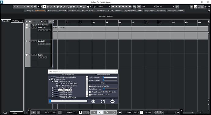 Cubase with working outputs